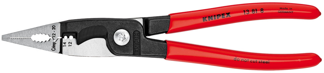 KNIPEX Tools 13 82 8 6 in 1 Electrical Installation Pliers With Comfort Grip for sale online 