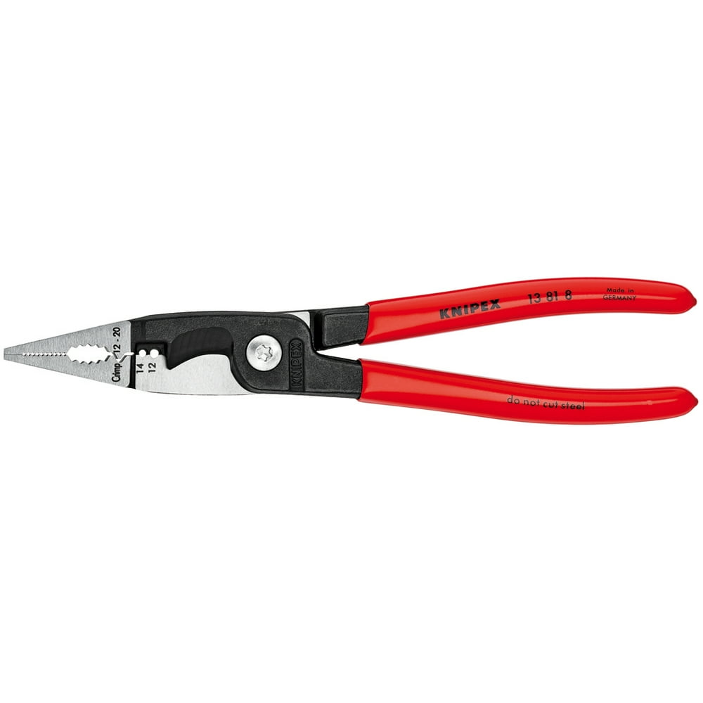 KNIPEX Tools 13 81 8, 6In1 Electrical Installation Pliers with Dipped