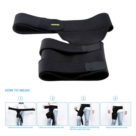 EBTOOLS Groin Support, Groin Support Compression Brace Adjustable Hamstring Hip Injury Support Sleeve for Men/Women, Blue