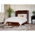 thumbnail image 2 of Pemberly Row Lit Escamotable Moderne en Bois Massif Simple TG avec Matelas, Noyer, 2 of 19