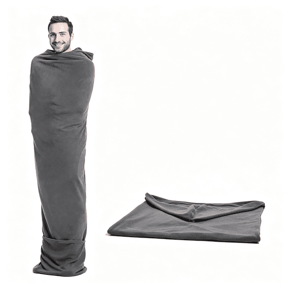 AUQ Wearable | Soft Weighted Fabric Hoodie Blanket, Warm Snug & Easy to Fold, Ideal for Home, Travel & Camping, Comfortable