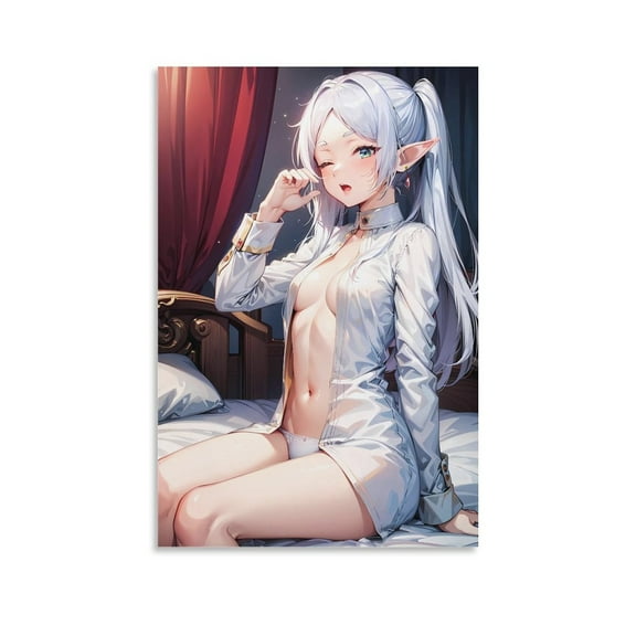 Frieren Sexy Comic Art Poster Wall Art Picture Painting Poster Canvas Print Posters Artworks Bedroom Living Room Decor 12x18inch(30x45cm)