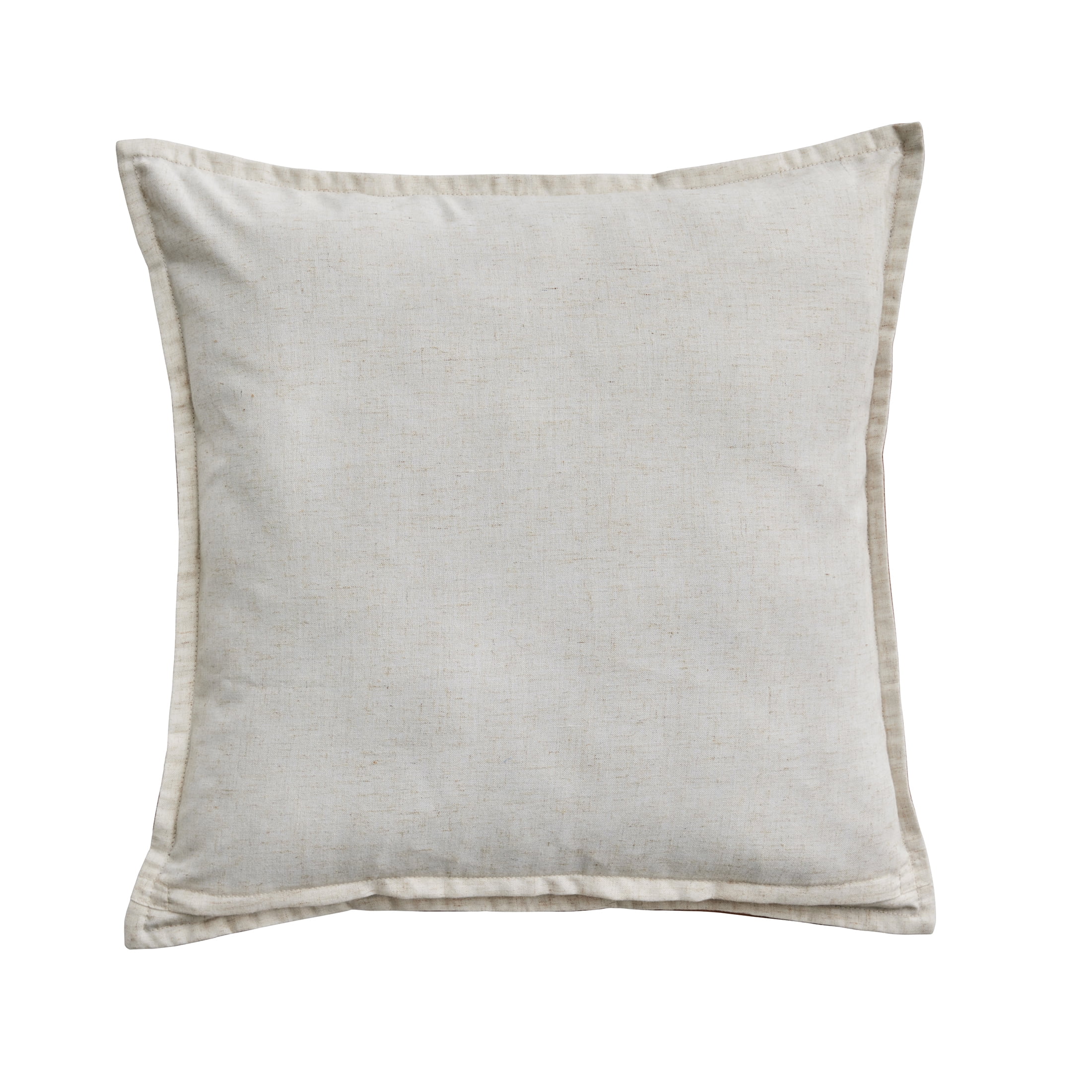Better Homes & Gardens 20" x 20" Beige Faux Leather Decorative Pillow