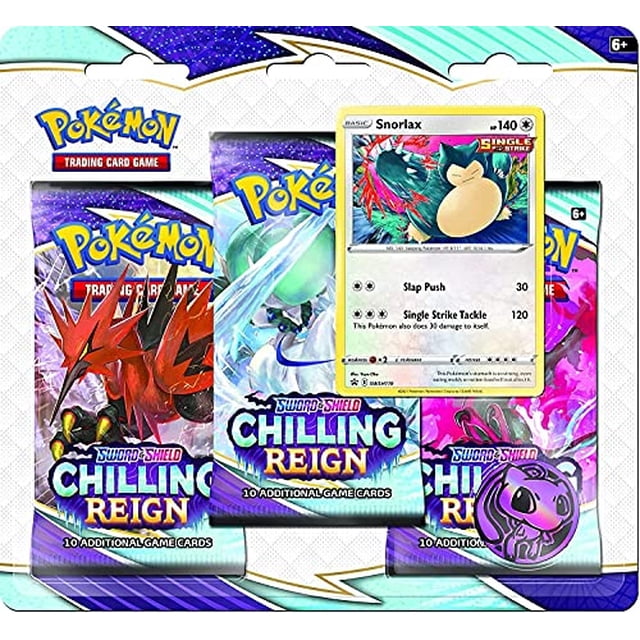 Blíster Pokémon 3 Booster Pokémon TCG: Sword & Shield Chilling Reign