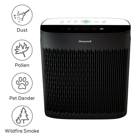 Honeywell Air Purifier, HPA5100B, 900 sq ft, HEPA Filter, Allergen+ Plus, Smoke, Pollen, Dust Reducer