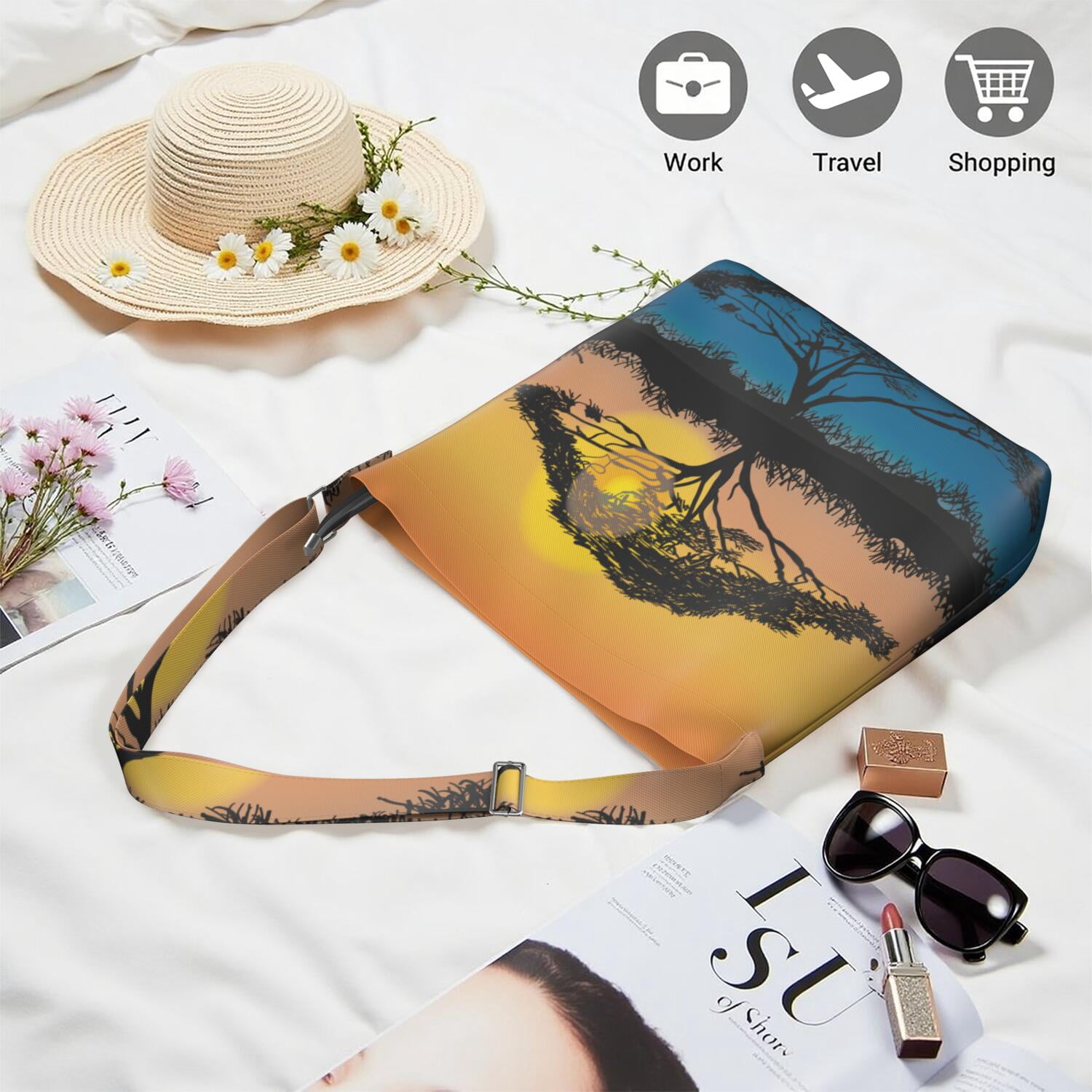 Stylish Women's Crossbody Purse for Daily Carry Work & Trip Lightweight Spacious Design