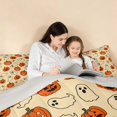 thumbnail image 4 of Homewish Funny Pumpkin Lantern Twin Comforter Sets, Happy Halloween Bedding Set, Beige Orange Black, Gray Reversible, 2pcs 1 Comforter and 1 Pillowcase, 4 of 6