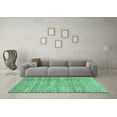 thumbnail image 3 of Ahgly Company Indoor Square Abstract Turquoise Blue Modern Area Rugs, 3' Square, 3 of 4