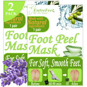 Dr. Entre's Foot Peel Mask, 2 Pairs, Lavender Scented, EntreFeet Exfoliating Foot Mask, Callus Remover for Feet