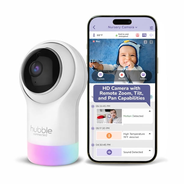 Monitor para bebé Hubble Connected Nursery Pal Glow con Wi‑Fi