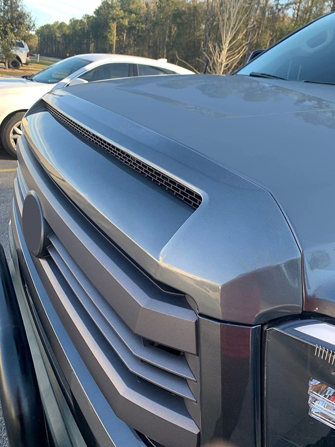 Kojem Front Upper Hood Bulge Molding for 2014-2021 Toyota Tundra Hood Scoop  Grille Trim