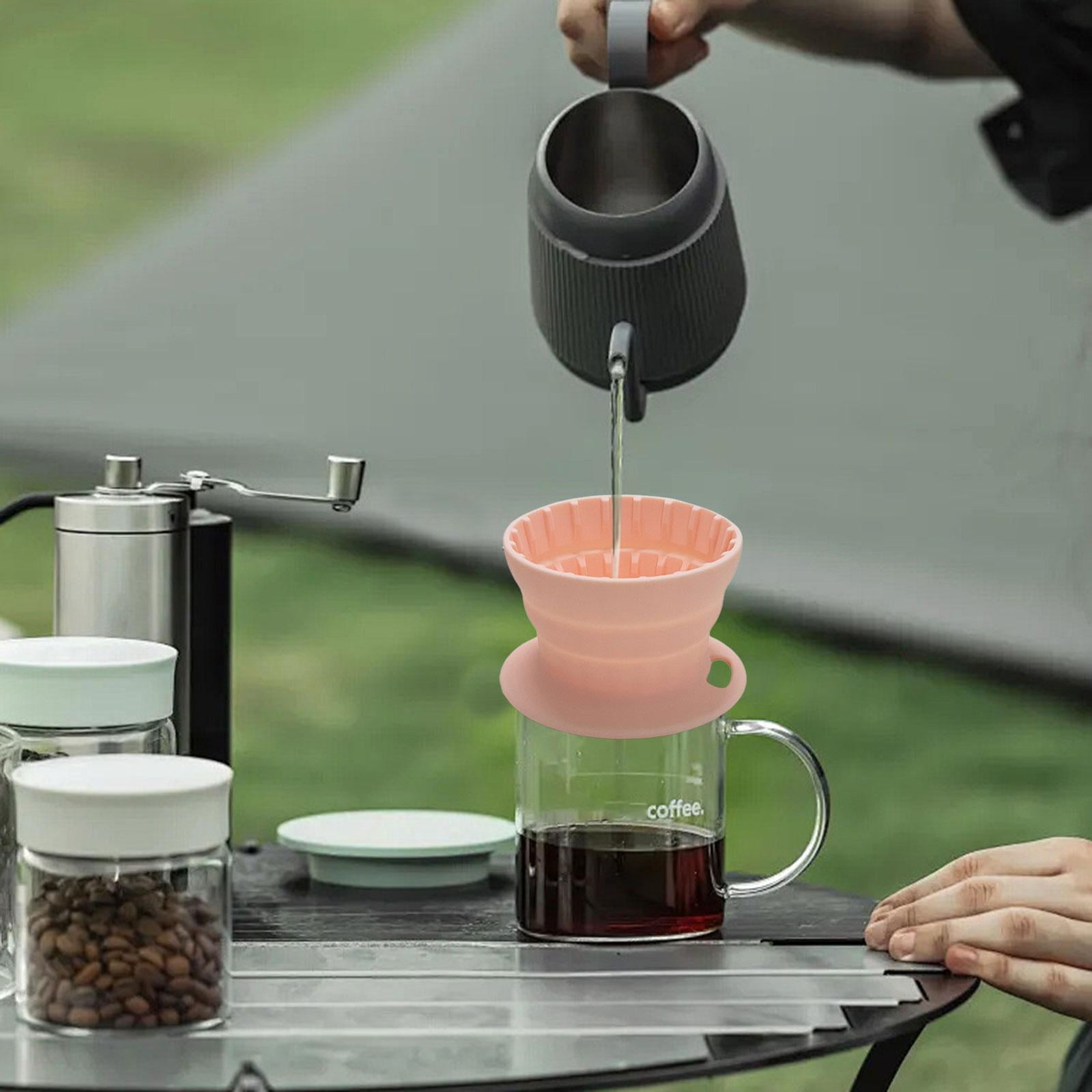 perfk Pour over Coffee Dripper Camping Coffee Maker Silicone