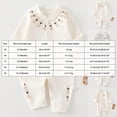 thumbnail image 4 of Linfrsh Cotton Romper Baby Girl Baby And Winter Clothing Baby Crawling Long Sleeve Romper (Brown,0-3 Months), 4 of 9