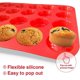 thumbnail image 3 of Non Stick Silicone Mini Muffin & Cupcake Baking Pan 24 Cup , BPA Free, Silicon & Dishwasher Safe Bakeware, 3 of 4