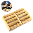 thumbnail image 1 of Masajeador de pies dual – Rodillo de masaje de madera para fascitis plantar, estrés, dolor de talón y arco – Terapia de tejido profundo Shiatsu con tabla de reflexología – Acupresión para pies,, 1 of 8
