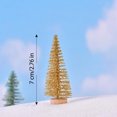 thumbnail image 2 of Miniature Sisal Frosted Christmas Trees Bottle Brush Mini Trees Plastic Tabletop Trees Ornaments for Christmas Room Decor Home Table Top Decoration and Crafts, 2 of 2