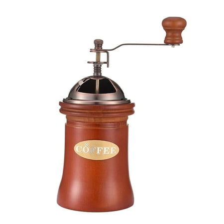 

Classic Manual Coffee Grinder W/Wood Base Hand Crank Coffee Bean Mill Tool
