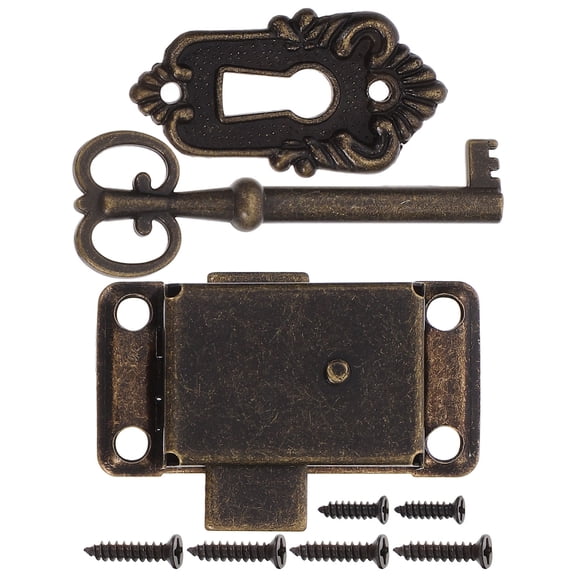ULTNICE 1 Set Cabinet and Furniture Locks in Golden for Home Security