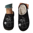 thumbnail image 2 of Women's Witch Print Slippers Warm Plush Lined Closed Toe House Shoes Cozy Non Indoor Winter Footwear Halloween Gift, 2 of 7
