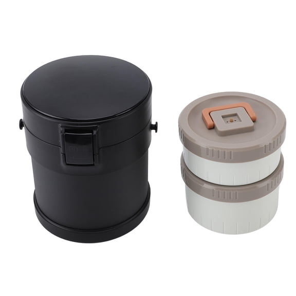Yajisi 1.4L 304 Stainless Steel Vacuum‑Insulated Lunch Box – Leak‑Proof, Double‑Layer, 2‑Bento Capacity, Microwave‑Safe, Easy‑Clean