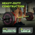 thumbnail image 4 of HANDBODE 7ft Olympic Barbell 45lb (20kg) - 1000lb High-Capacity Weight Bar for Deadlift / Powerlifting / Squat, Bench Press Bar for Strength Training Home Gym Workout, Green, 4 of 9