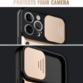 thumbnail image 2 of Compatible with iPhone 13 Pro Case with Sliding Camera Lens Cover and Ring Kickstand Heavy Duty Military Grade Protection Phone Shockproof Back Cover for iPhone 13 Pro, Gold, 2 of 4