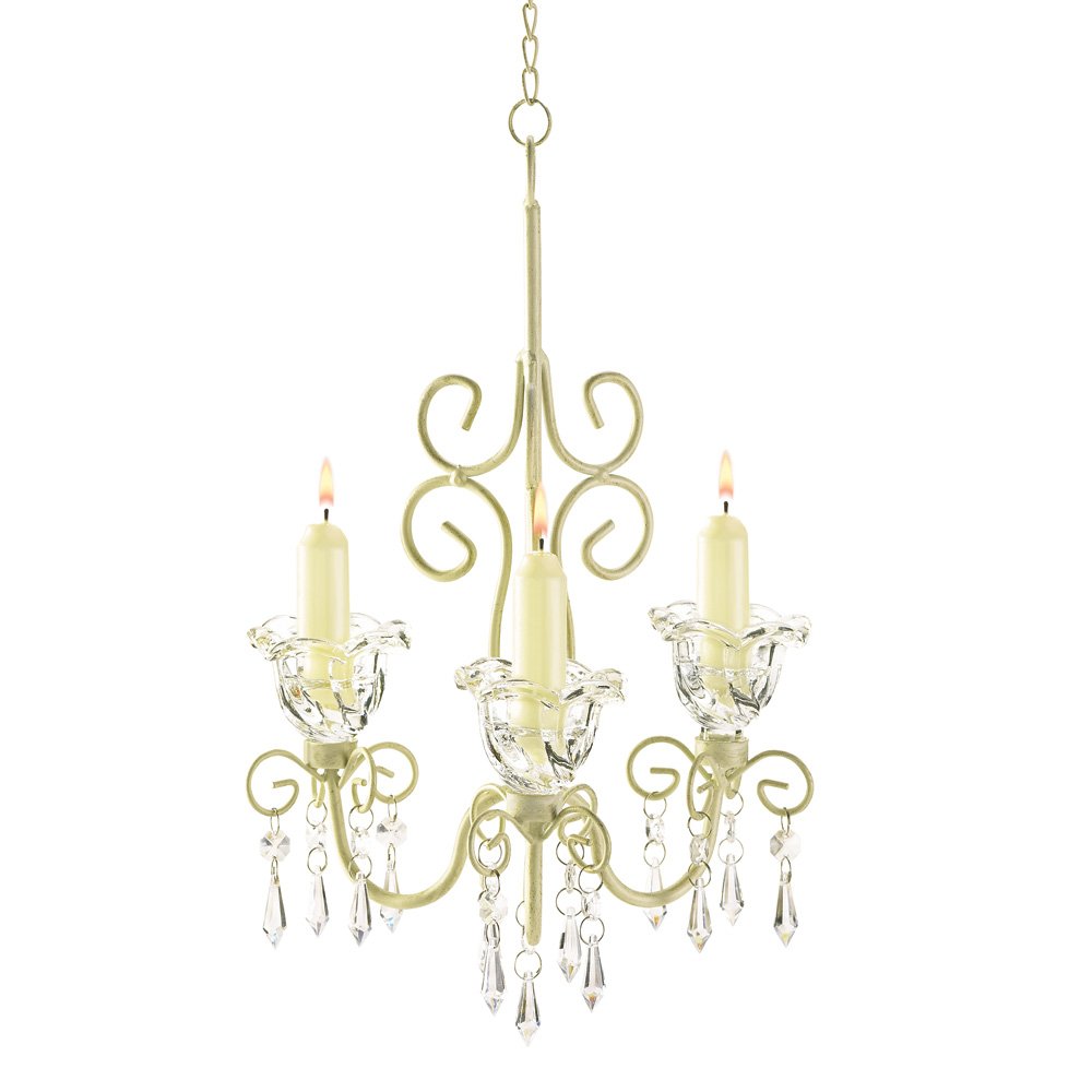 Candle Chandelier Lighting, Hanging Ivory White Chandelier Candle