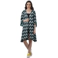 thumbnail image 2 of Moomaya Boléro Ouvert Imprimé Manches 3/4 Couverture de Plage en Georgette pour Femmes, 2 of 6