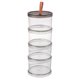 thumbnail image 1 of Tarro de especias sellado, organizador hermético para almacenar condimentos, redondo, apilable, transparente, con asa para encimera de cocina y despensa., 1 of 8