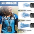 thumbnail image 4 of Ventilador portátil con clip para cintura de 6000 mAh, 2 en 1, fuerte flujo de aire, 3 velocidades, ventilador recargable con clip para cinturón con puerto USB para trabajos al aire libre, g, 4 of 5