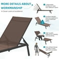 thumbnail image 6 of AECOJOY Patio Metal Lounge Chairs for Outside Adjustable Outdoor Chaise Lounge for Outside Pool Set of 2 - Brown, 6 of 8
