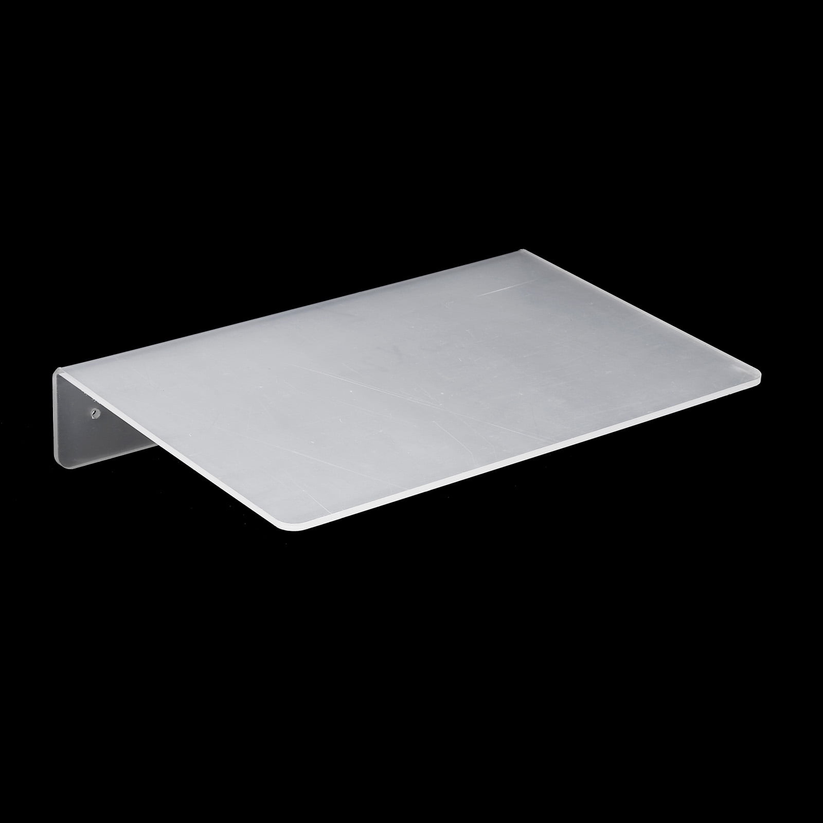 Unique Bargains L-Shaped Acrylic Floating Shelf Wall Mounted Shelves 11.81"x 7.87"x 2.32"