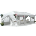 thumbnail image 2 of Devoko 10' x 30' Outdoor Gazebo Wedding Party Tent Patio Canopy Camping Shelter Pavilion w/Removable Sidewalls Carport Cater BBQ Events, 2 of 7