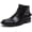 Black, variant on Monk Strap Leather Shoes Casual Chelsea Boots Dress Oxford Boots Ankle Boots Black 12.5 US