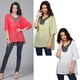 thumbnail image 2 of de Manga Media para Mujeres Ropa Bordada Estlio Boho Lindo Colco Tallas grandes, 2 of 7