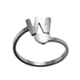 thumbnail image 1 of Fashion 26 English Letter Opening Rings Stainless Steel Girls Love Retro Jewelry, 1 of 9