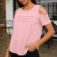 thumbnail image 6 of Women's Summer Tops Summer Solid Color Slant Neck Sleeveless Top Tunic Tops Cute Loose Ladies Blouses Purple M, 6 of 10
