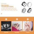 thumbnail image 4 of Shisuyan Rotate Fidget Ring Silver Black 5Pcs 0.7In, 4 of 8