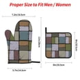 thumbnail image 2 of TEQUAN Oven Mitts and Pot Holders Set of 4, Colored Stone Tiles Abstract Pattern Heat Resistant Kitchen Glove for Baking Cooking Grilling, 2 of 7