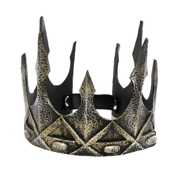 Corona de rey medieval, tiara de estilo vintage, tocado decorativo real para hombres.