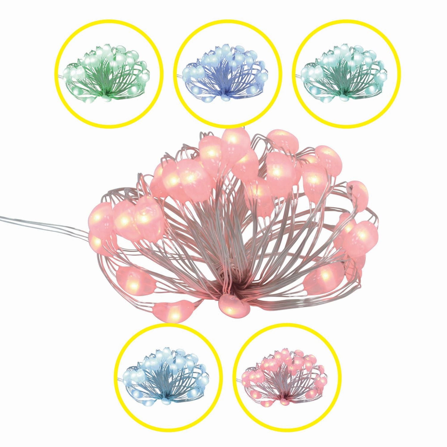 Holiday Time BO 30 LED RGB Fairy Lights, RGB 6 colours