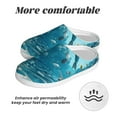 thumbnail image 6 of Rateoe Underwater Dolphin Scene Print Women's Men's Cotton Knit Slippers Lightweight Memory Foam Indoor House Shoes with Anti-Skid Sole-37/38, 6 of 7