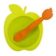 thumbnail image 2 of Set de alimentación Kushies Baby SILIBOWL Green Apple Silicone, 2 of 7
