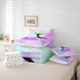 thumbnail image 6 of Homewish Gymnastics 7-Piece Twin Bedding Sets,Gymnast Lovers Bedding Comforter Set,Pink Purple Black Sheet Sets For Kids,Luxury Bedroom Decor Reversible, 6 of 8
