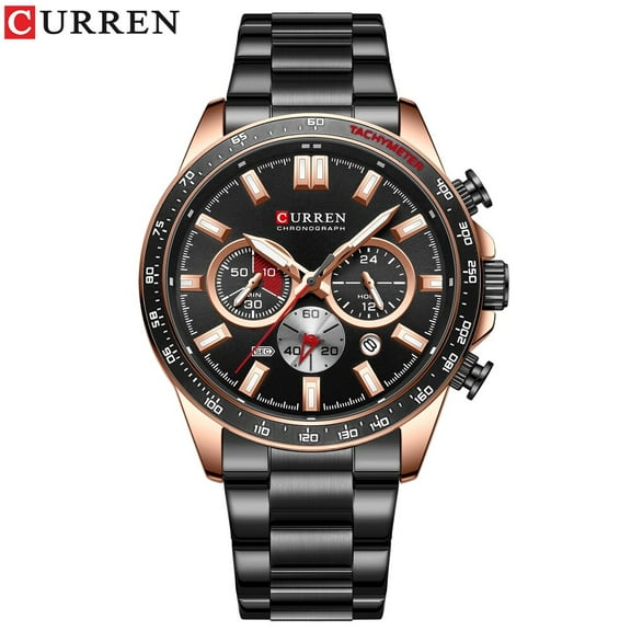 CURREN Classic Quartz Watches Luxury Stainless Steel Fashion Men's Watch Chronograph 24Hour Date Simple Clock For Man Original
