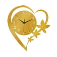 thumbnail image 2 of Reloj de pared acrílico decorativo, adorno de moda, regalo, silencioso, sin tictac, simple y creativo. Oro, 2 of 9