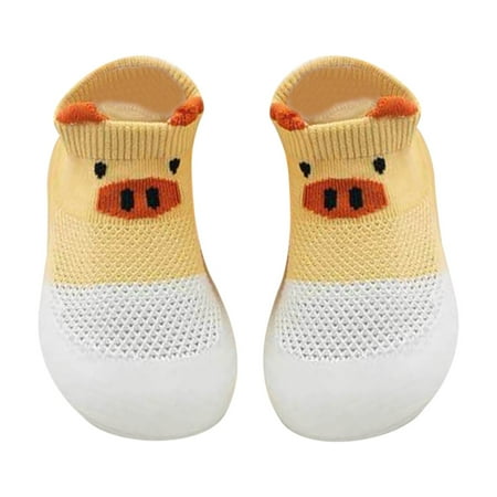 

Dopebox Sock Shoes Non-Skid Slipper with Rubber Soft Sole Breathable Cotton Walking Shoes for Girls Boys