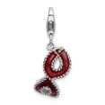 thumbnail image 1 of White Sterling Silver Charm Pendant Themed Red 35 mm 13, 1 of 3
