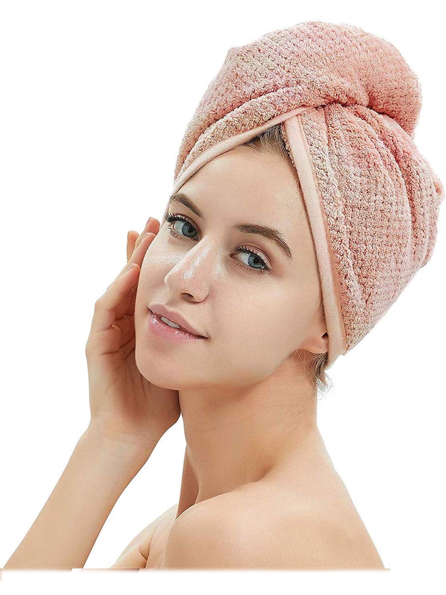 Microfiber Hair Wrap Towel Drying Bath Spa Head Cap Turban Twist Dry Shower US 
