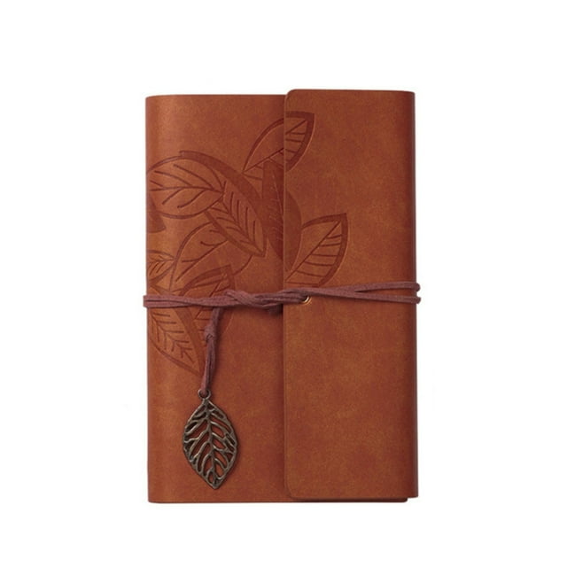 Leather Writing Journal Notebook Travel Writing Retro Pendants Classic Embossed Vintage Leather Notebook Creative Gifts